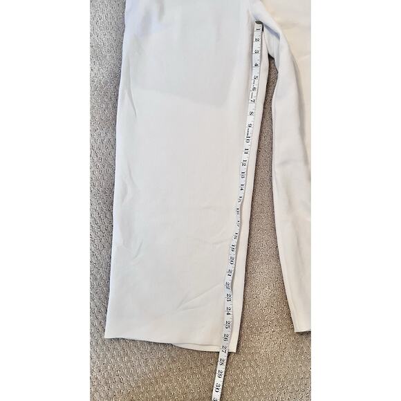 Aritzia Wilfred Wide Leg Pant MEDIUM Cream Crepe Pull On Dress Trousers Women - Picture 7 of 7